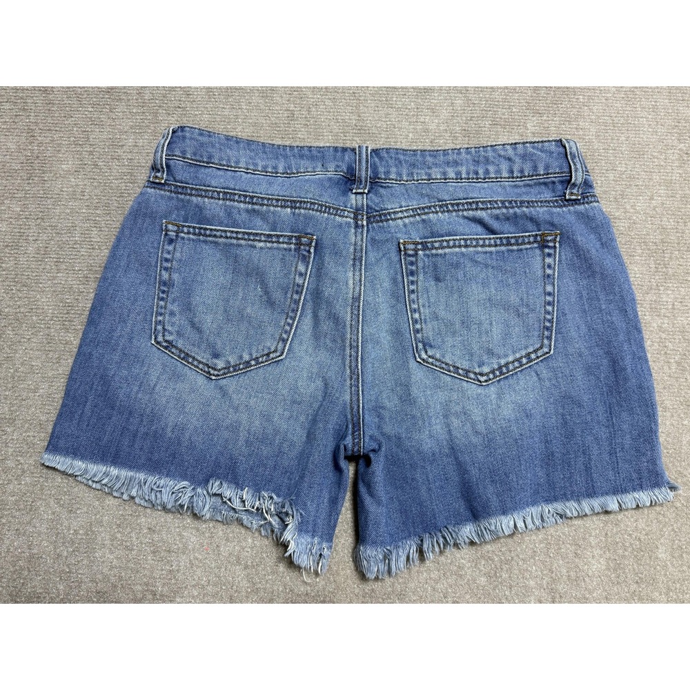 Ashley Mason Shorts Womens 25 Distressed Denim Frayed Hem Ripped Casual Summer - Picture 9 of 9